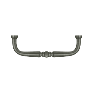 Deltana Traditional Wire Pull, 3 1/2" C-to-C in Pewter finish