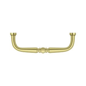 Deltana Traditional Wire Pull, 3 1/2" C-to-C in Polished Brass finish