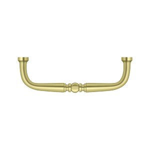 Deltana Traditional Wire Pull, 3 1/2" C-to-C in Polished Brass finish