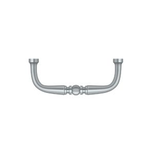 Deltana Traditional Wire Pull, 3" C-to-C in Satin Chrome finish