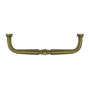 Deltana Traditional Wire Pull, 4" C-to-C in Antique Brass finish