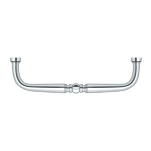 Deltana Traditional Wire Pull, 4" C-to-C in Polished Chrome finish