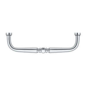 Deltana Traditional Wire Pull, 4" C-to-C in Polished Chrome finish