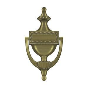 Deltana Victorian Rope Door Knocker in Antique Brass finish