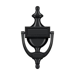 Deltana Victorian Rope Door Knocker in Flat Black finish