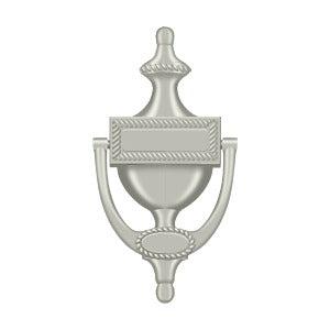 Deltana Victorian Rope Door Knocker in Satin Nickel finish