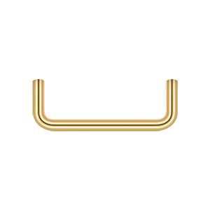 Deltana Wire Pull, 3 1/2" C-to-C in PVD Polished Brass finish