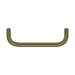 Deltana Wire Pull, 4" C-to-C in Antique Brass finish