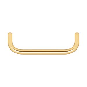 Deltana Wire Pull, 4" C-to-C in PVD Polished Brass finish