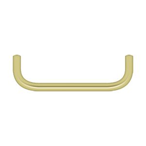 Deltana Wire Pull, 4" C-to-C in Polished Brass finish