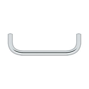 Deltana Wire Pull, 4" C-to-C in Polished Chrome finish