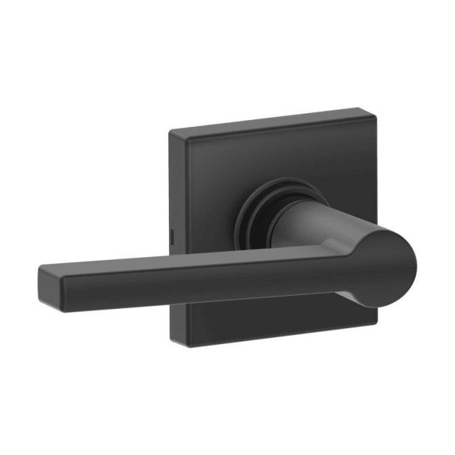 Dexter by Schlage Dexter by Schlage J Series Passage Solstice Lever With Collins Rosette in Flat Black finish