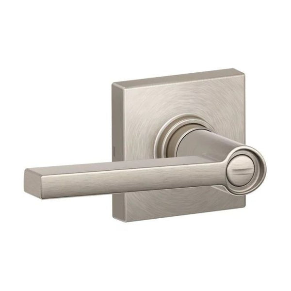 Dexter by Schlage Dexter by Schlage J Series Solstice Privacy Lever With Collins Rosette in Satin Nickel finish