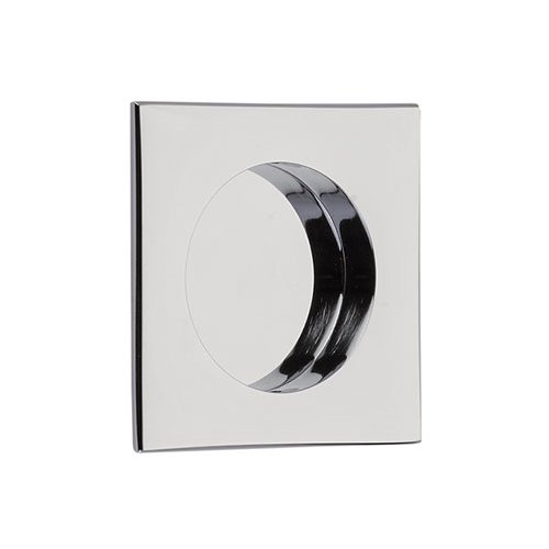 The Emtek 2 1/2" Square Flush Pull in Polished Chrome finish