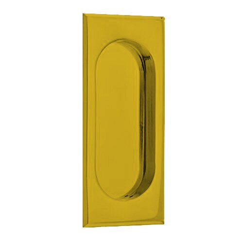 The Emtek 4" Rectangular Flush Pull in French Antique finish