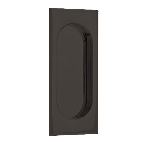 The Emtek 4" Rectangular Flush Pull in Oil Rubbed Bronze finish