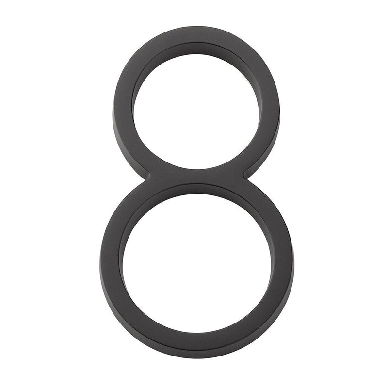 Emtek 7" Modern House Number, No. 8 in Flat Black finish