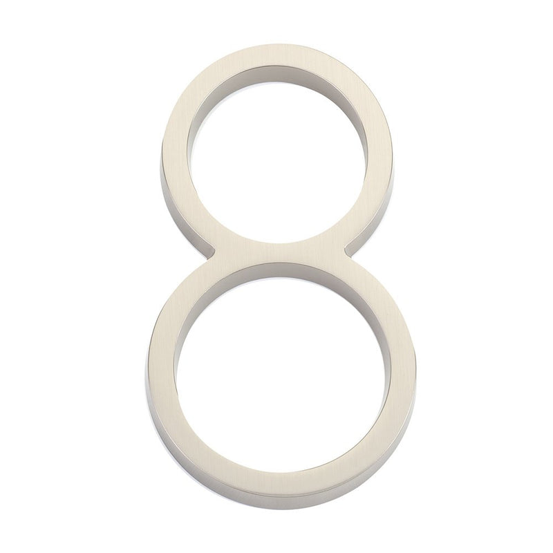 Emtek 7" Modern House Number, No. 8 in Satin Nickel finish