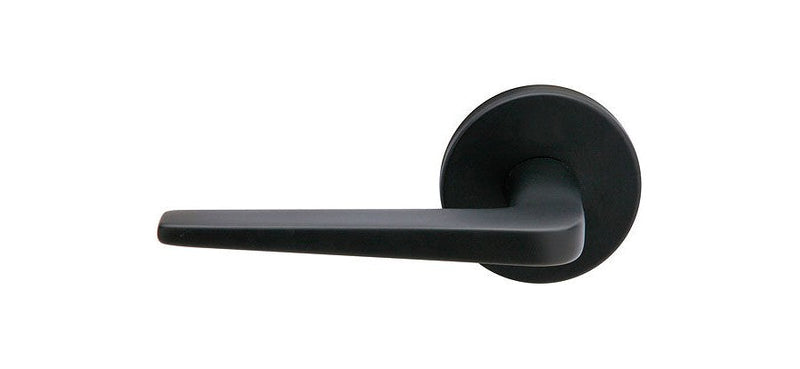 Emtek Athena Lever With Disk Rosette in Flat Black finish