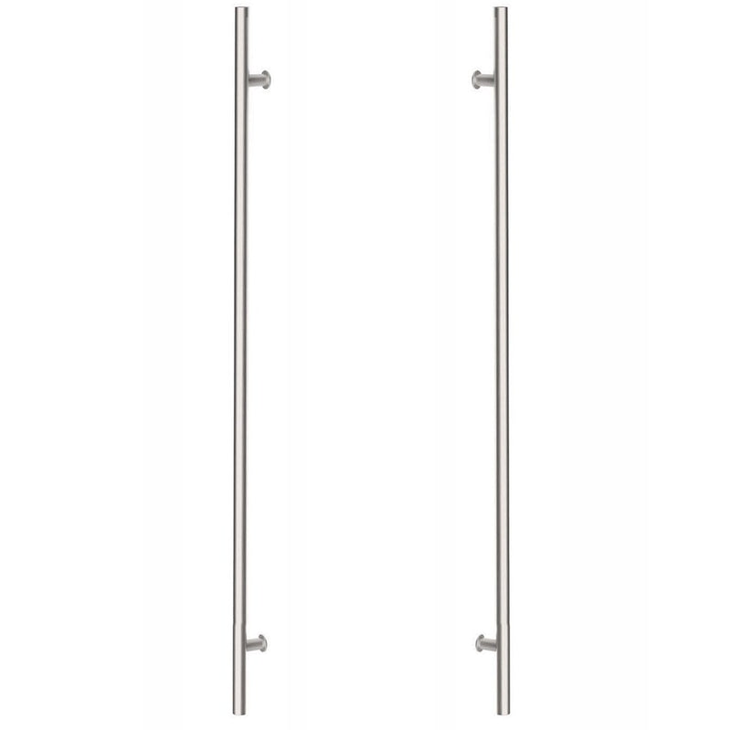 Emtek Back to Back 24" Round Door Pull in Brushed Stainless Steel finish