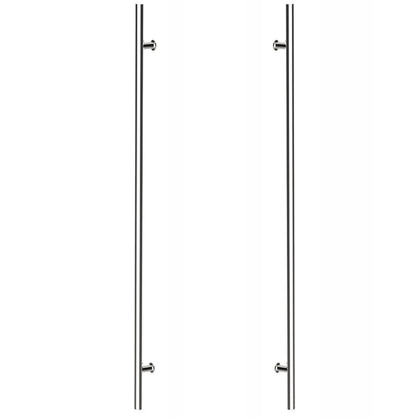 Emtek Back to Back 24" Round Door Pull in Polished Stainless Steel finish