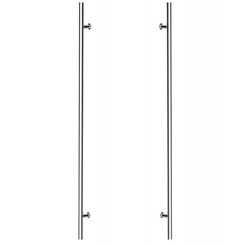 Emtek Back to Back 24" Round Door Pull in Polished Stainless Steel finish