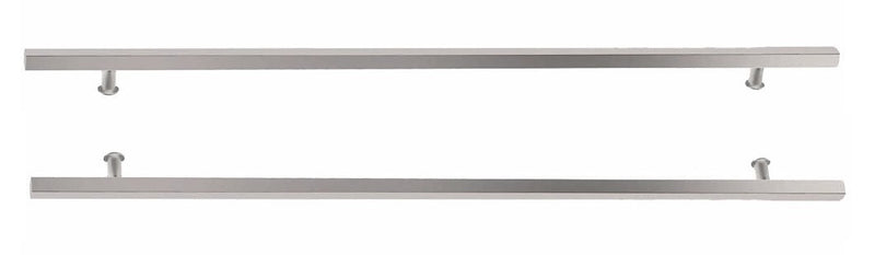 Emtek Back to Back 24" Square Door Pull in Brushed Stainless Steel finish