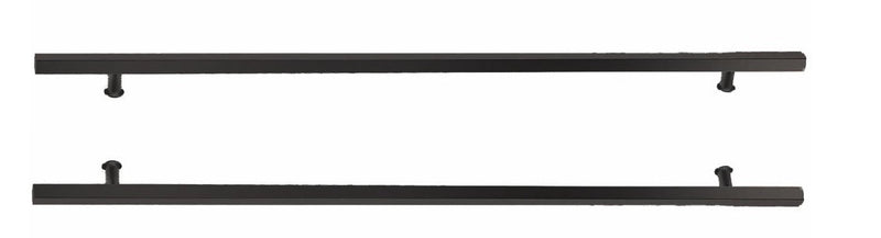 Emtek Back to Back 24" Square Door Pull in Flat Black finish