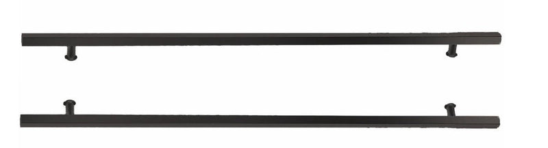 Emtek Back to Back 36" Square Door Pull in Flat Black finish