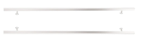 Emtek Back to Back 36" Square Door Pull in Polished Stainless Steel finish