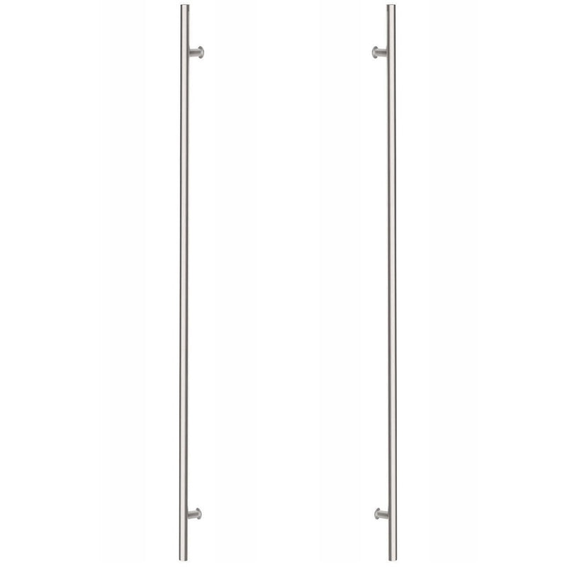 Emtek Back to Back 72" Round Door Pull in Brushed Stainless Steel finish