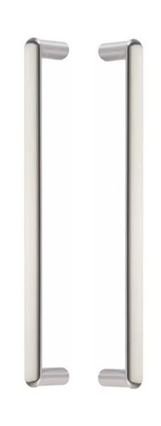 The Emtek Back-to-Back Habitat Appliance Pull in Satin Nickel finish