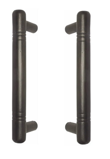 Emtek Back to Back Nunez Bronze Door Pull, 8" Center to Center in Medium Bronze Patina finish