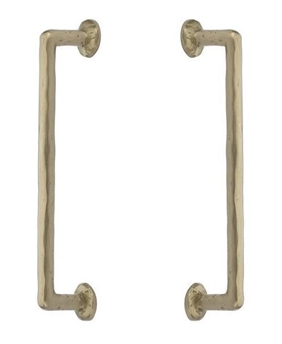 Emtek Back to Back Rod Bronze Door Pull, 12" Center to Center in Tumbled White Bronze finish