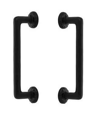 Emtek Back to Back Rod Bronze Door Pull, 8" Center to Center in Flat Black Bronze Patina finish