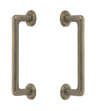 Emtek Back to Back Rod Bronze Door Pull, 8" Center to Center in Tumbled White Bronze finish