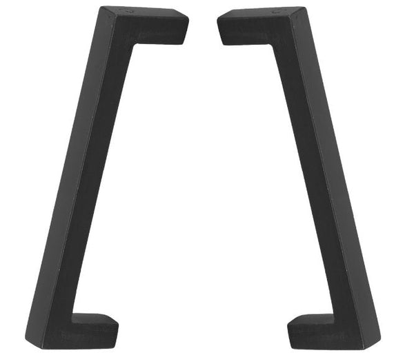 Emtek Back to Back Rustic Modern Rectangular Bronze Door Pull, 8 3/4" Center to Center in Flat Black Bronze Patina finish