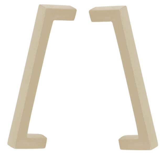 Emtek Back to Back Rustic Modern Rectangular Bronze Door Pull, 8 3/4" Center to Center in Tumbled White Bronze finish