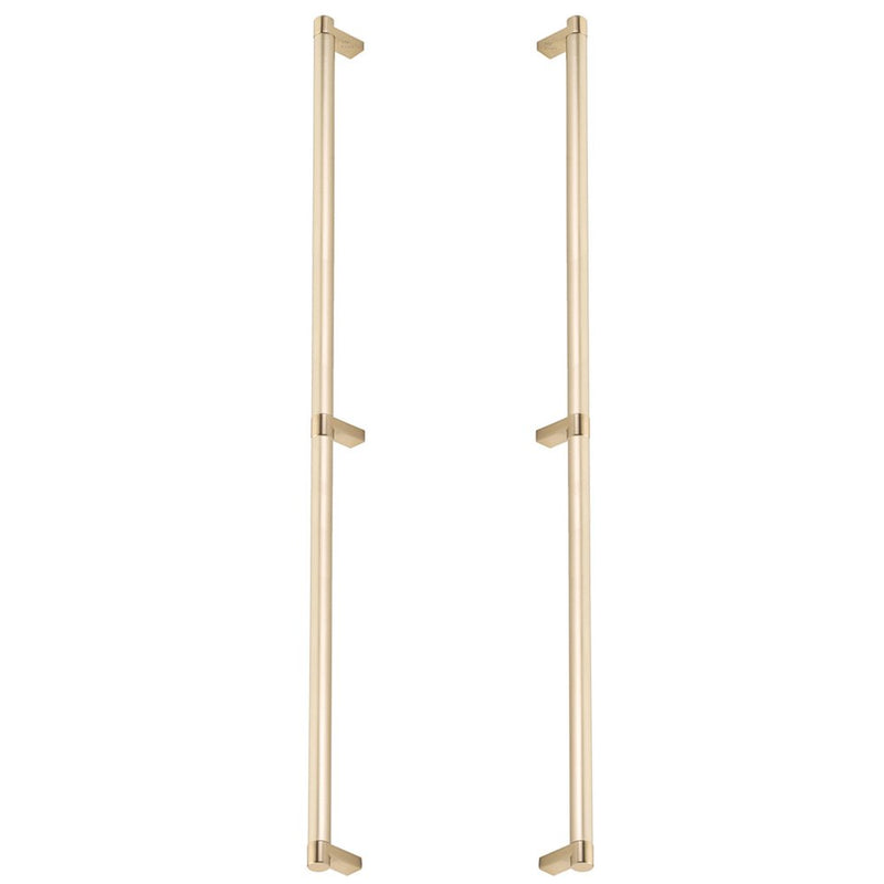 Emtek Back-to-Back Select Rectangular Stem Smooth Appliance Pull, 24" C-to-C in Satin Brass finish