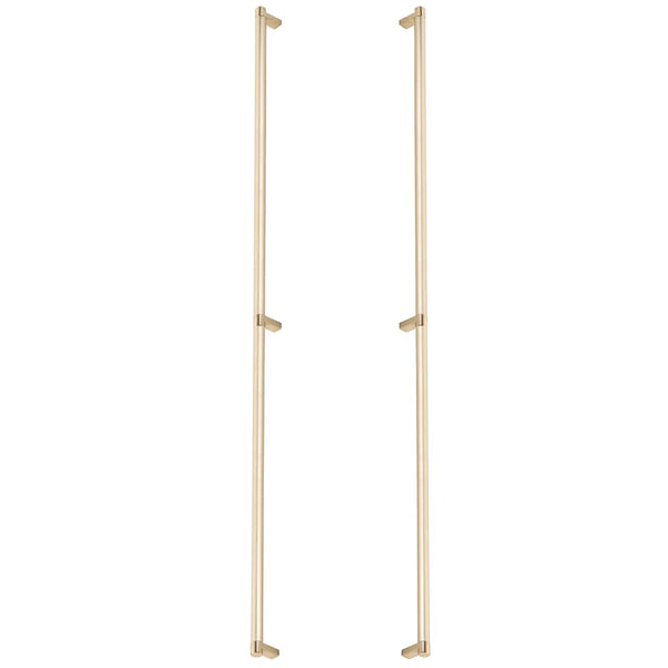 Emtek Back-to-Back Select Rectangular Stem Smooth Appliance Pull, 36" C-to-C in Satin Brass finish