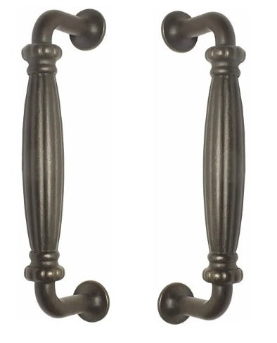 Emtek Back to Back Tuscany Cast Bronze Palermo Door Pull, 8" Center to Center in Medium Bronze Patina finish