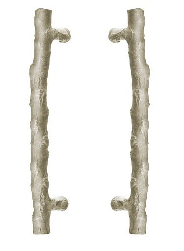 Emtek Back to Back Twig Bronze Door Pull, 8" Center to Center in Tumbled White Bronze finish