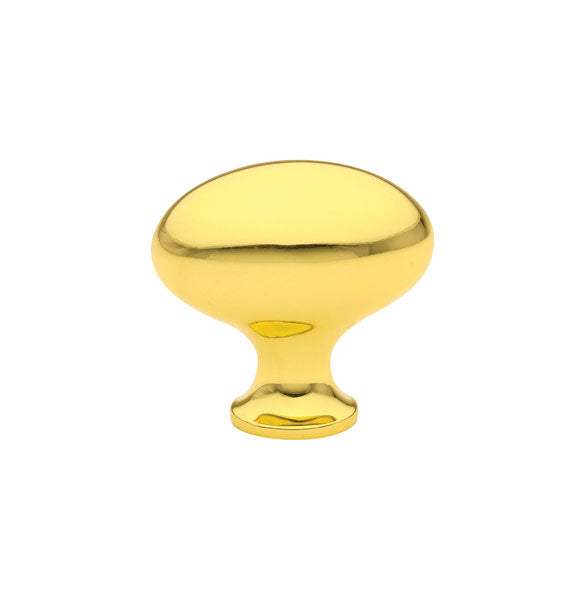 Emtek Brass Egg Knob 1-1/4" Wide (1-1/4" Projection) in Unlacquered Brass finish