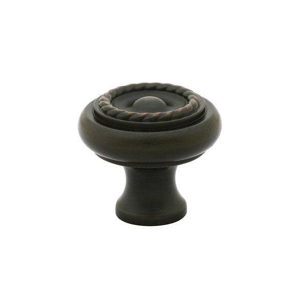 Emtek Brass Rope Knob 1-1/4" Wide (1-1/4" Projection) in Oil Rubbed Bronze finish