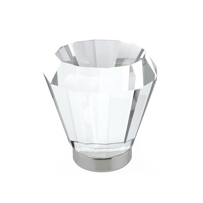 Emtek Brookmont Crystal Glass Knob 1-1/4" Wide (1-1/2" Projection) in Pewter finish