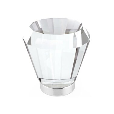 Emtek Brookmont Crystal Glass Knob 1" Wide (1-1/4" Projection) in Polished Chrome finish