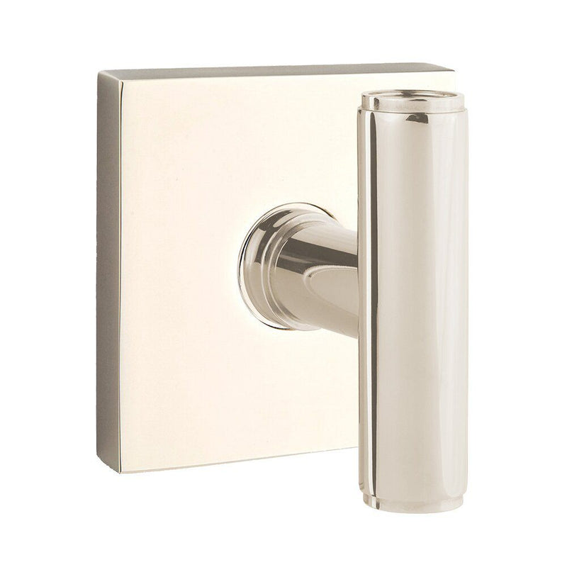 Emtek Concealed Passage Ace Knob With Square Rosette in Lifetime Polished Nickel finish