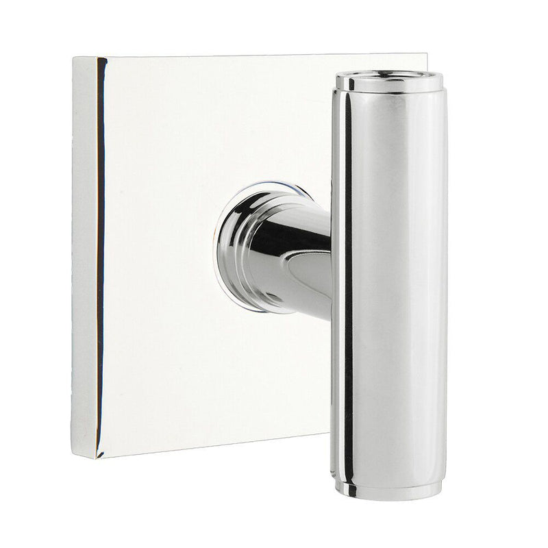 Emtek Concealed Passage Ace Knob With Square Rosette in Polished Chrome finish