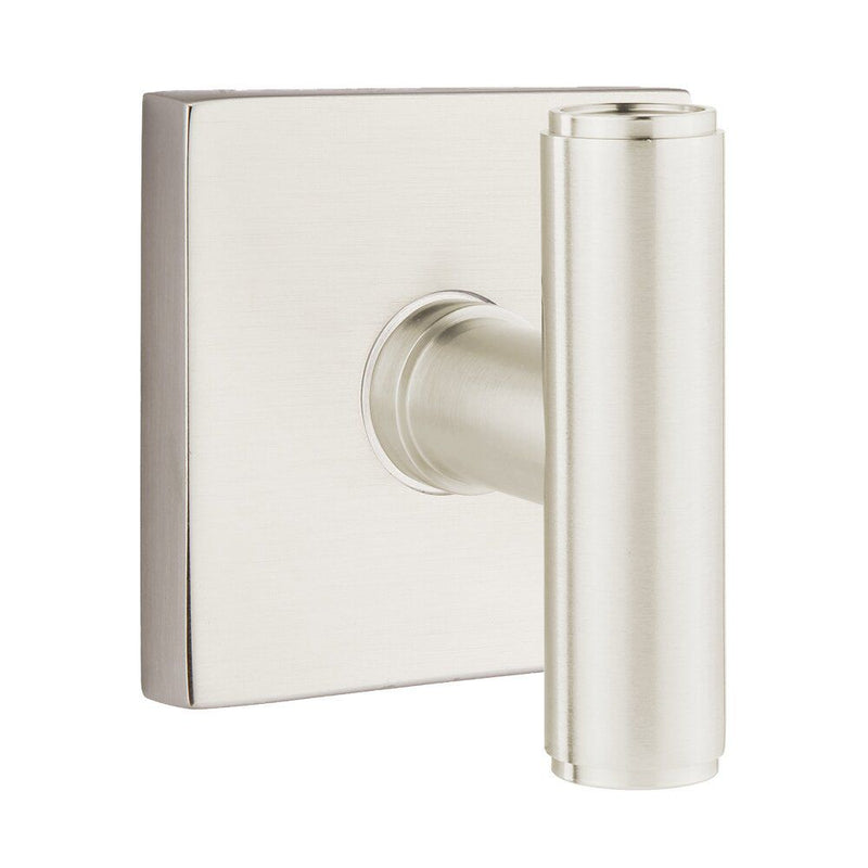 Emtek Concealed Passage Ace Knob With Square Rosette in Satin Nickel finish