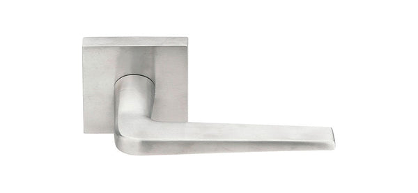 Emtek Concealed Passage Athena Lever With Square Rosette in Brushed Stainless Steel finish